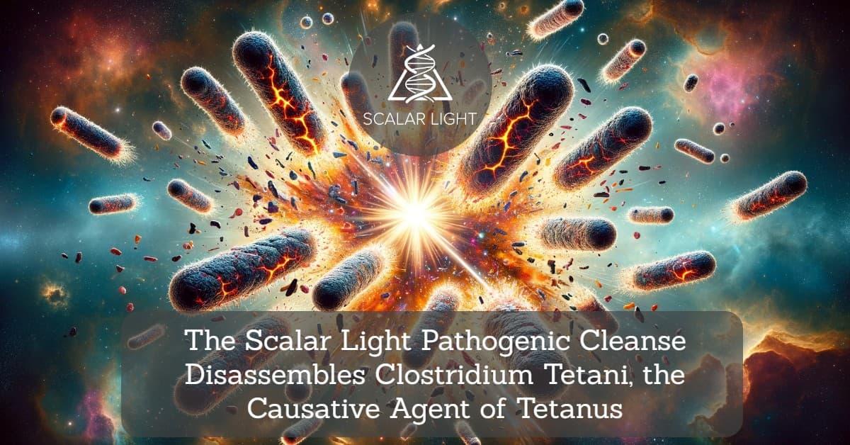 The Scalar Light Pathogenic Cleanse Disassembles Clostridium Tetani, the Causative Agent of Tetanus