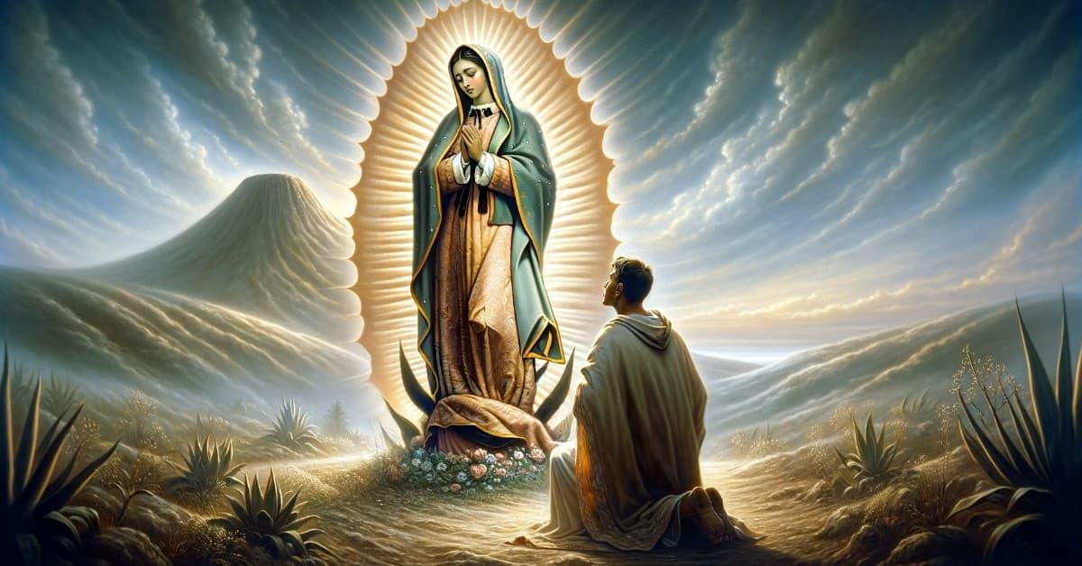 Virgin of Guadalupe Appearing to Juan Diego on Tepeyac Hill