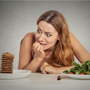 Woman is anxious about food she craves