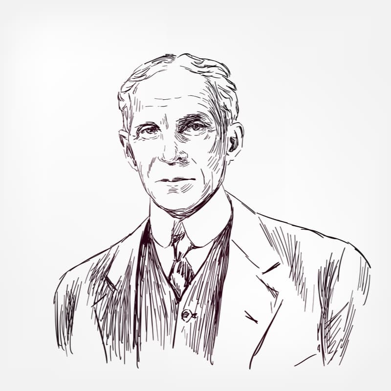 drawing of Henry Ford
