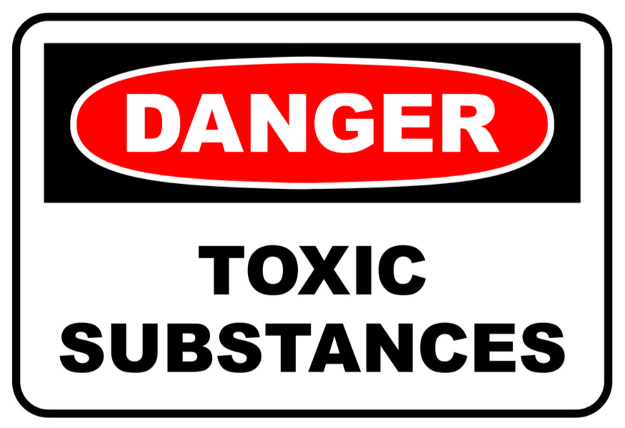 Danger toxic substances sign.