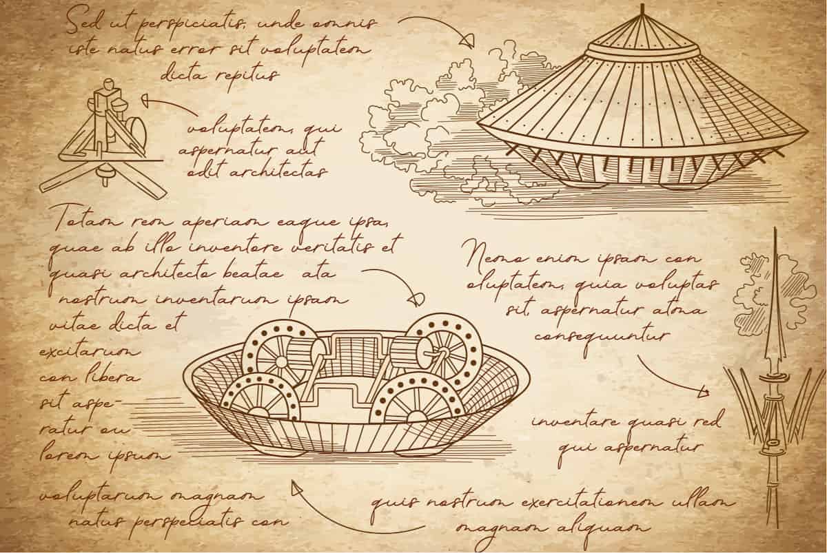 A page from One of Leonardo Da Vincis Sketchbooks