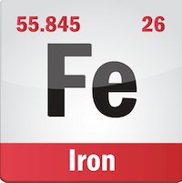 Iron Symbol Icon On White Background