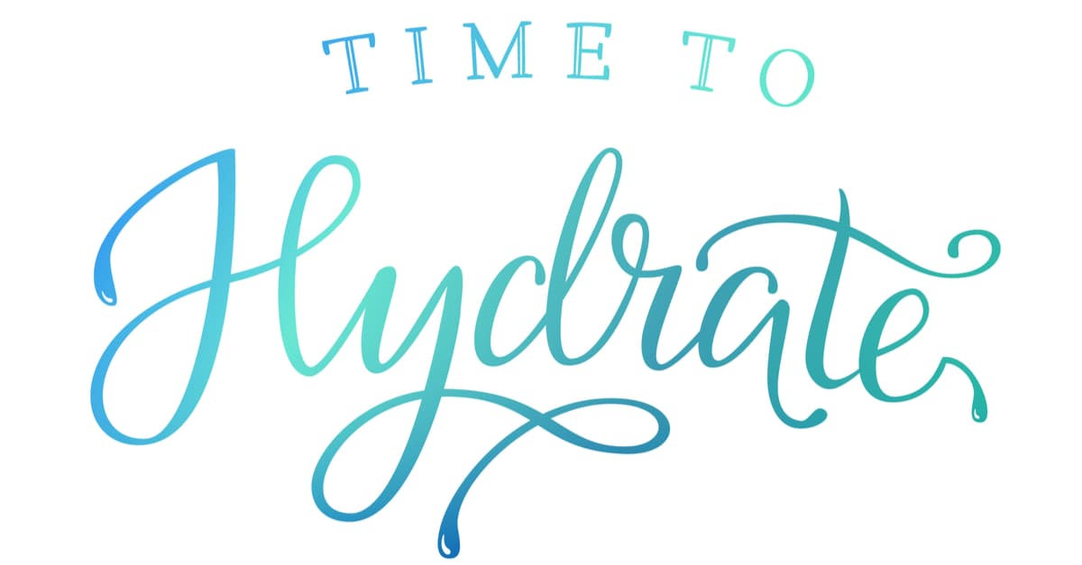 Time to hydrate hand drawn brush lettering vector