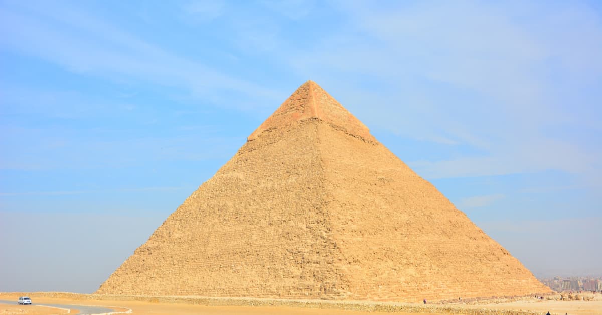 The Great Pyramids of Giza. one of the seven world wonders. This area has 3 mains pyramids which are Khufu, Khafre, and Menkaure.