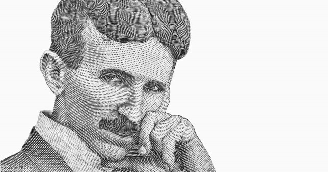 Nobel Prize winning physicist Nicola Tesla, who discovered electromagnetic field theory.