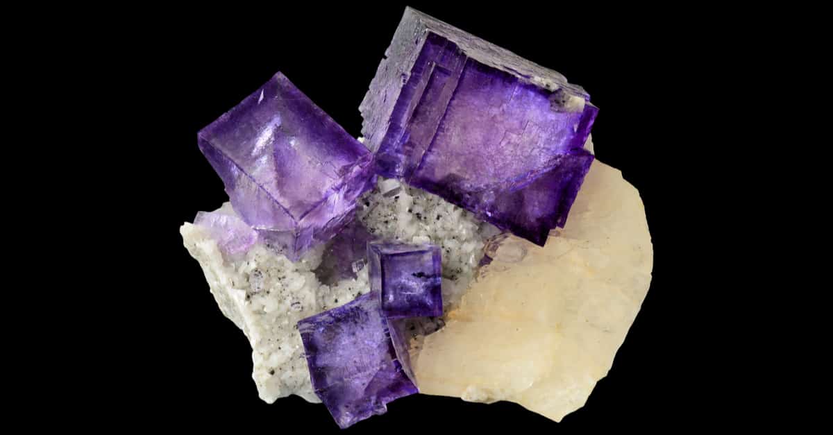 Purple fluorite from Elmwood mine, Tennessee.