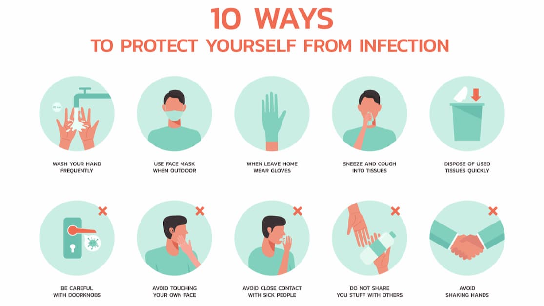 Ten ways to protect yourself from infection infographic