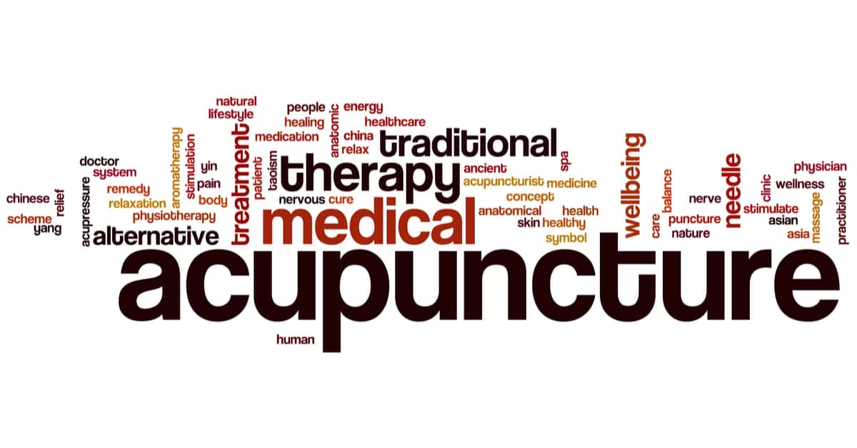 Acupuncture word cloud concept