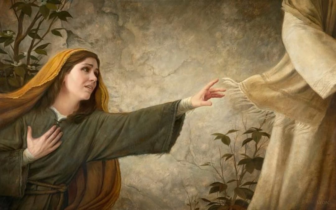 woman touches the hem of Jesus 'garment