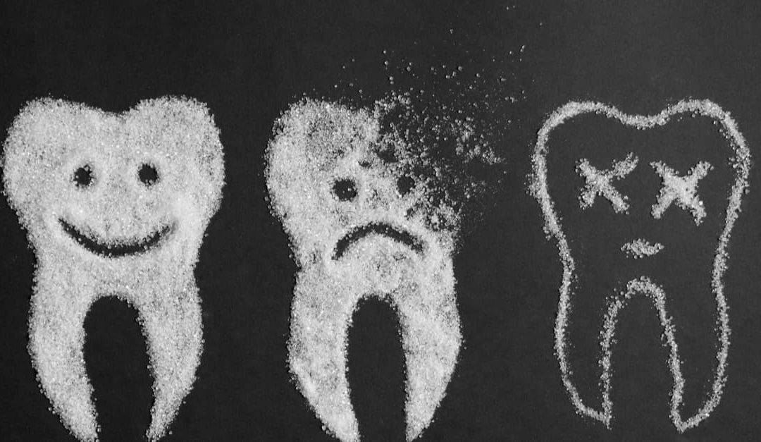 The process of tooth destruction. Concept of dental medicine.