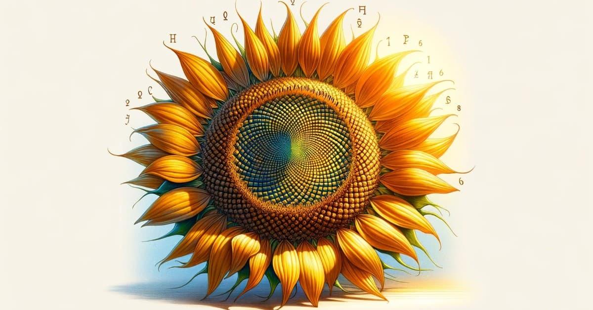 Sunflower Head with a Phi Spiral Incorporated Within